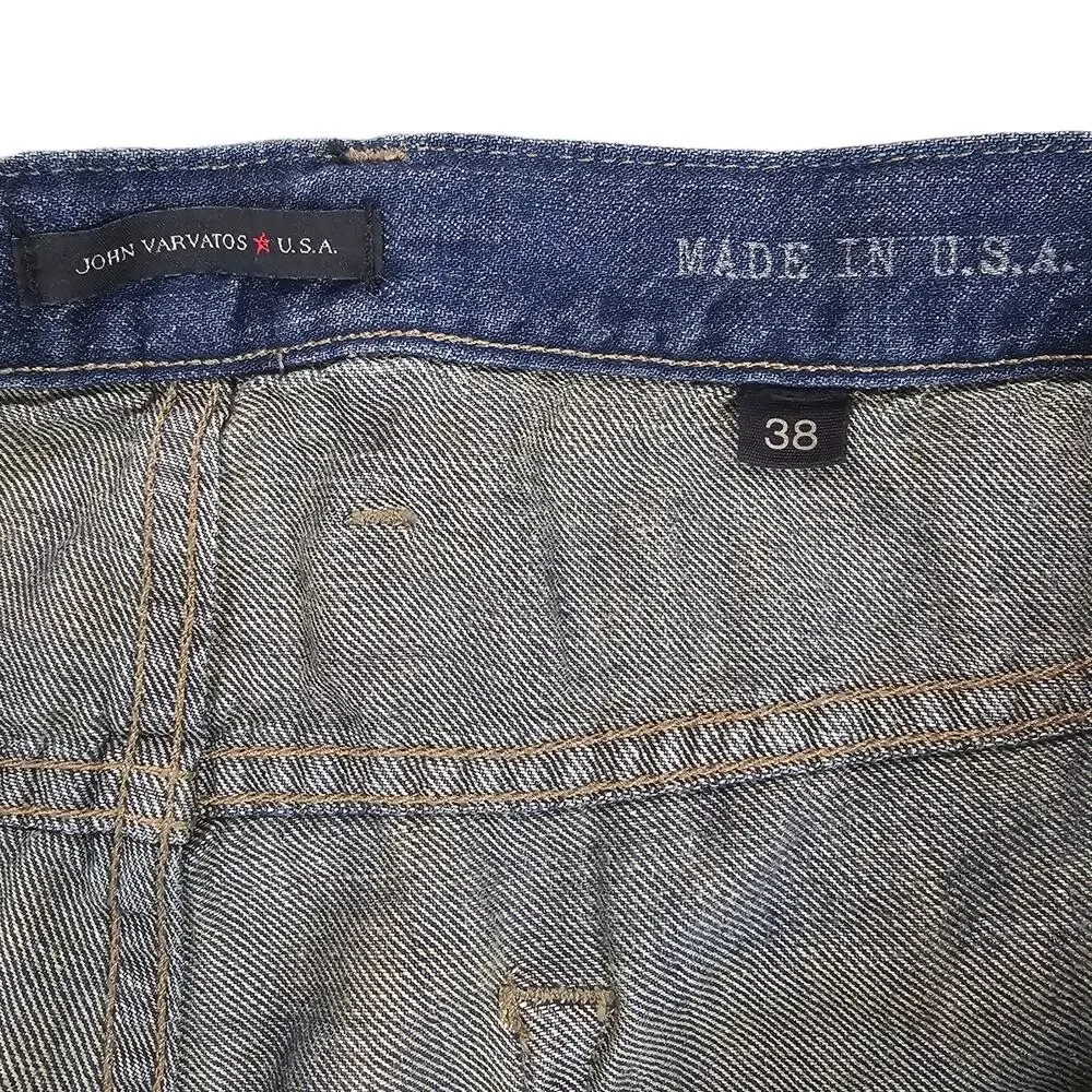 NWT John Varvatos Jeans Mens Size 38 Bowery Slim Straight Leg Casual Medium Wash